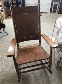 Basket Weave Rocking Chair