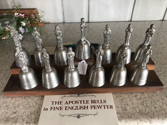 Danbury Mint "The Apostle Bells" Fine English Pewter