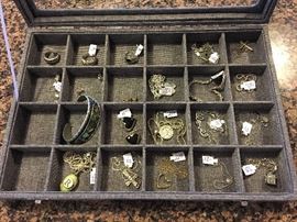 This case has all of the sterling jewelry in it.