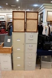 Filing cabinets, Wharfdale three-way Speakers