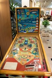 This Harbor Lites vintage pin ball machine is set up for free play and is in working condition. It's model year 1956 by the D Gottlieb & Company Chicago. We will be taking written bids on this machine. 