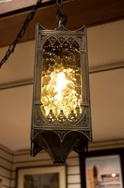 Antique gothic style hanging lamps - we have two.