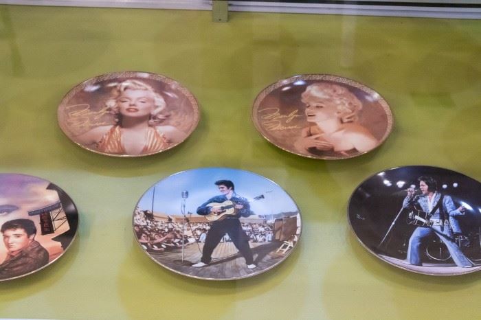 Collector plates - Elvis, Marilyn, and others