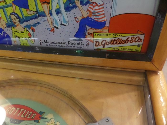 This Harbor Lites vintage pin ball machine is set up for free play and is in working condition. It's model year 1956 by the D Gottlieb & Company Chicago. We will be taking written bids on this machine. 