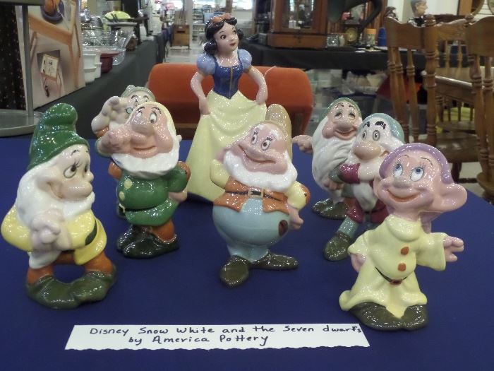 Disney Snow White and the Seven Dwarfs by American Pottery.  RARE!