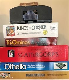 Games; Othello, Parchessi, Scattergories, Tri-Ominos, Othello...