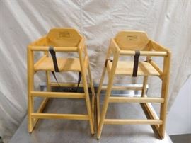 2 Wood High Chairs