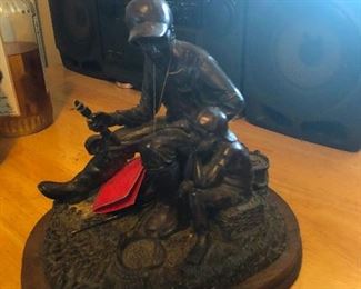 Boombox and statue of jockey who lost his horse -- YOU NEED THIS