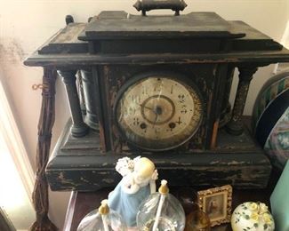 Old clock with handle probably cursed
