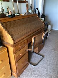 ROLL TOP desk oak