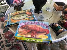 big mouth bass and larry lobster!
