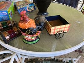 is that hen pulling a cart!