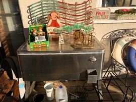 standing metal ice chest