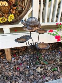 turtle bird bath