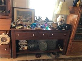 sofa table with drawers