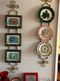 plates and pictures on the wall!