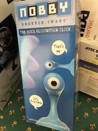 Nobby, the voice-recognition clock. (Looks nothing like a clock)