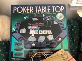 Poker table top! All your missing is the money, men and cigar smoke.