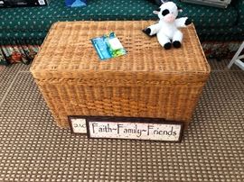 rattan trunk and fat housefly