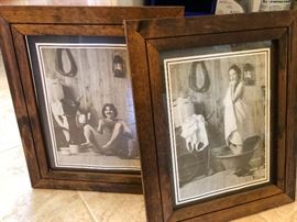 Okay, what is this? I'm seeing naked people, a plow horse harness, a hurricane lamp and a wash tub. 