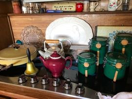 teapots, dinner bell, canisters, oh my!