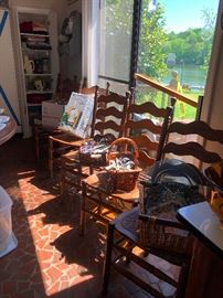 Amish looking cane chairs. Cool