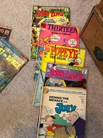 Dennis the Menace, Popeye, Jerry Lewis (?)