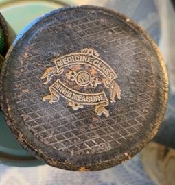 	Antique Medical Glass Minim Measure in case	 