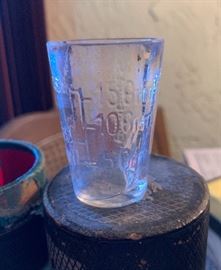 	Antique Medical Glass Minim Measure in case	 