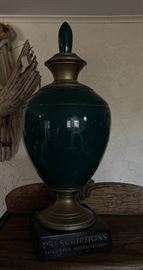 GREEN Parke-Davis Pharmaceuticals Prescriptions Drug Store Display	 