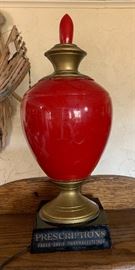 Red Parke-Davis Pharmaceuticals Prescriptions Drug Store Display	 