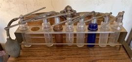 Antique Nasal atomizer Set w/ Rack	