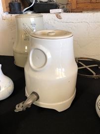 Antique early 1900’s revigator radium ore water cooler crock rare 10.5” high Excellent no chips or cracks 