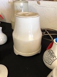 Antique early 1900’s revigator radium ore water cooler crock rare 10.5” high Excellent no chips or cracks 