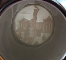 German Lithophane Beer Stein #50 Character Woman