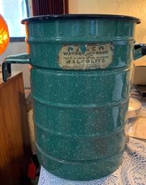 Nalco Water Softener Nalcolite Vintage Enamleware	
