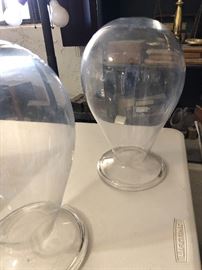 #2  of 2 ANTIQUE PHARMACY STORE DISPLAY APOTHECARY JAR 12" ART DECO GLASS SHOW GLOBE