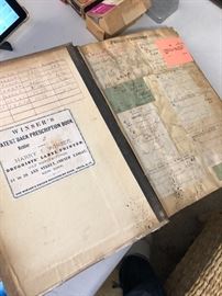Huge Antique 1885 Acme prescription book with 1000's hand written prescriptions