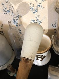 PHARMACEUTICAL MORTAR & PESTLE- RX GOLD LOGO RARE 8”