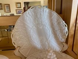 Belleek Mask Pierced Handle Plate BLACK Mark