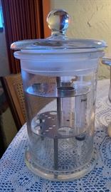 Glass Syringe Jar lidded German Apothecary/Medical	 