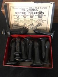 CIRCA. 1920'S VINTAGE DR. YOUNG'S IDEAL RECTAL DILATORS SET of 10 QUACK MEDICAL