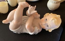 Antique Bisque/Porcelain Piano Baby