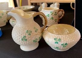 Belleek Shamrock Basketweave  