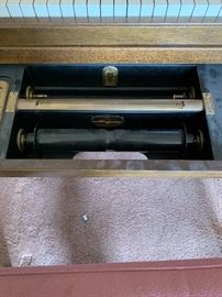 J&C Fischer Baby Grand  Ampico Player Piano	 39x60x67in	HxWxD