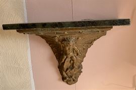 Cherub Bronze Wall Shelf