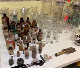 Hundreds of Antique apothecary medicine/bottles