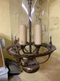 Brass 4 candle Hanging Pendant Lamp	 