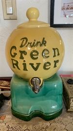 Green River Porcelain Soda Syrup Dispenser Drug Store	