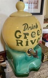 Green River Porcelain Soda Syrup Dispenser Drug Store	